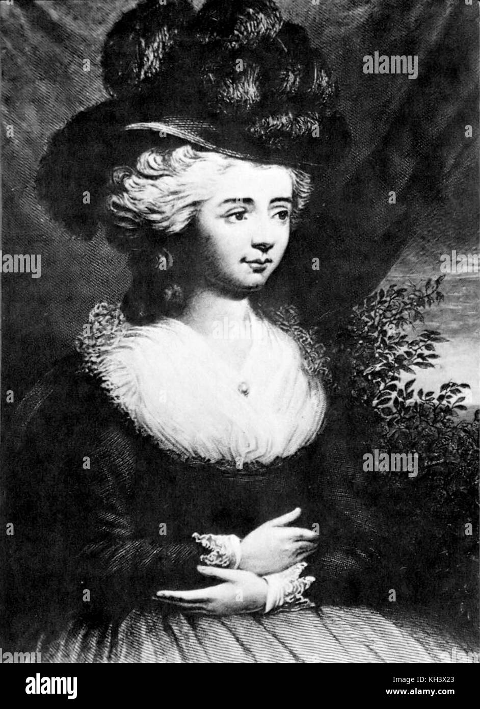 Frances Burney, Fanny Burney, Madame d'Arblay, English satirical novelist, diarist and playwright. Stock Photo