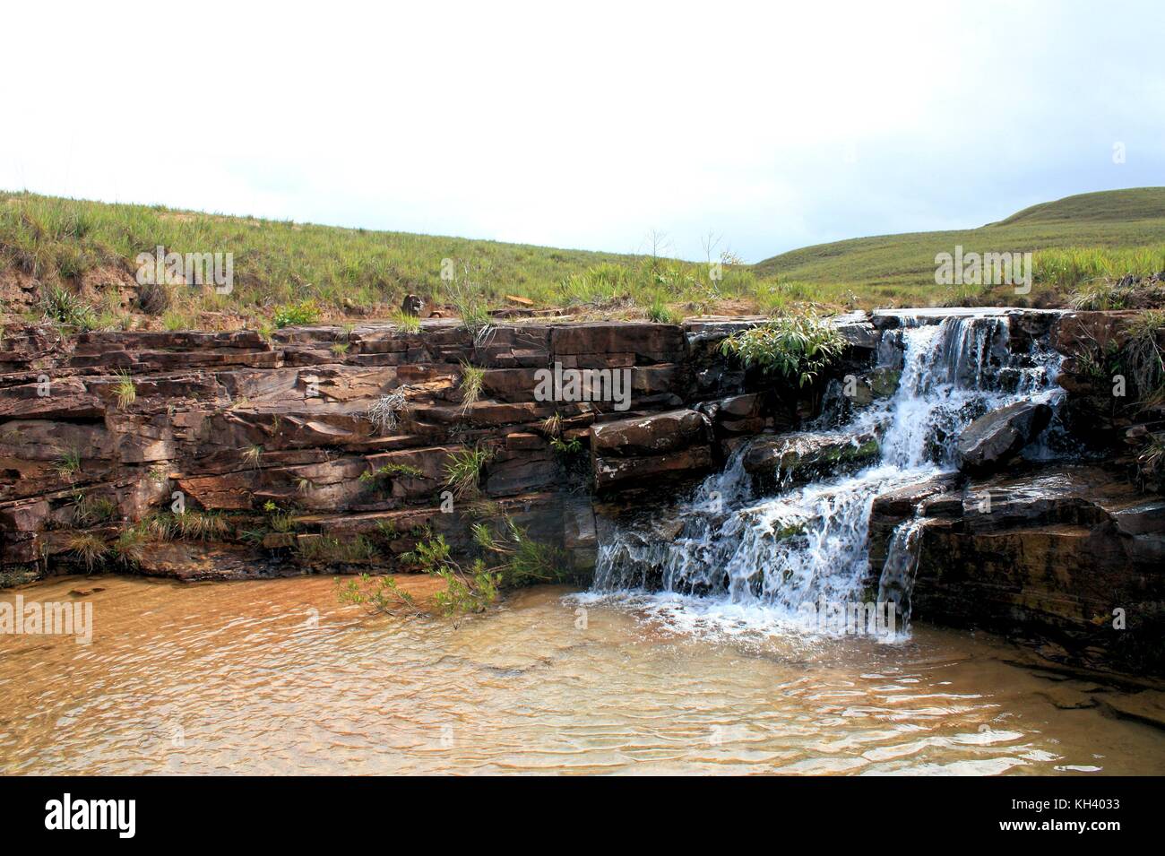 small waterfall in gran sabana Venezuela Stock Photo