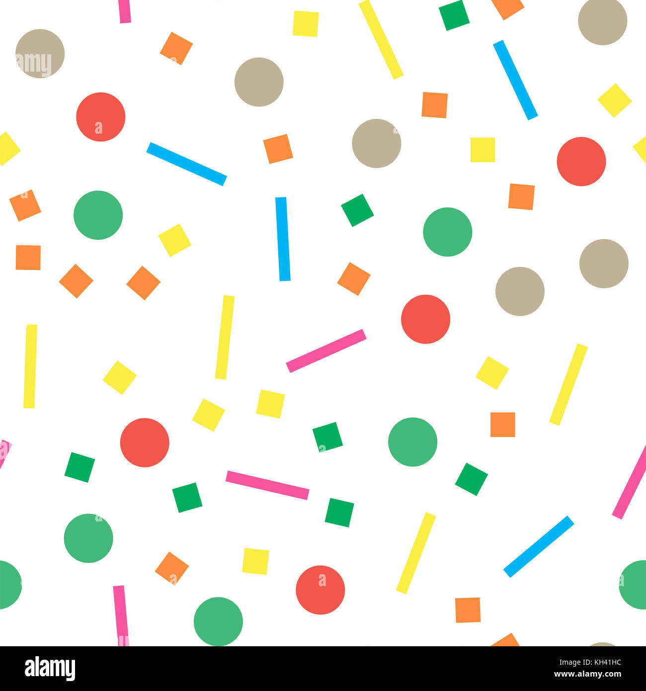 Colorful geometric seamless pattern on white background Stock Photo - Alamy