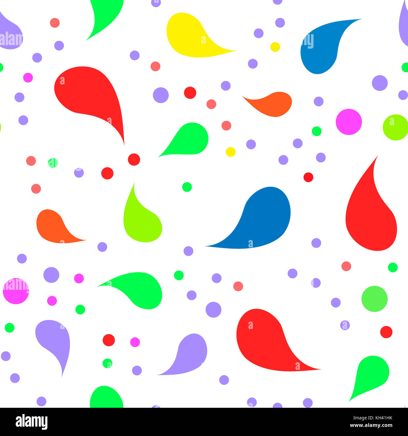 Colorful geometric seamless pattern on white background Stock Photo - Alamy