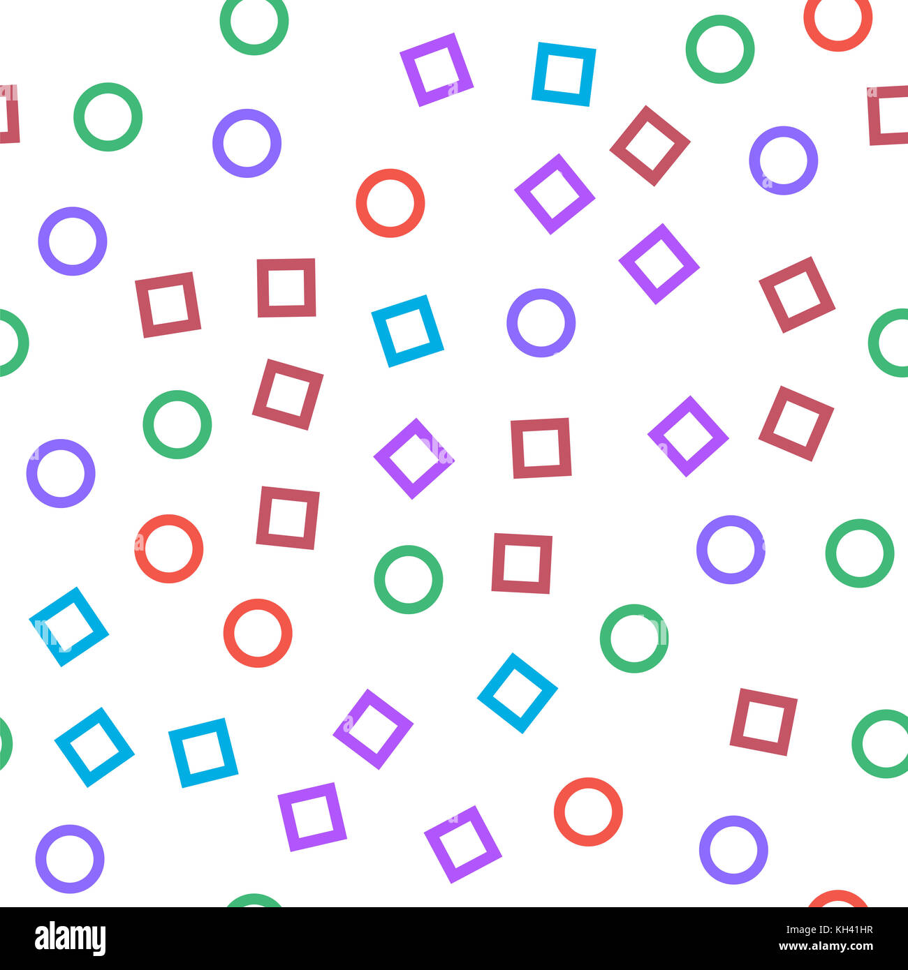 Colorful geometric seamless pattern on white background Stock Photo - Alamy