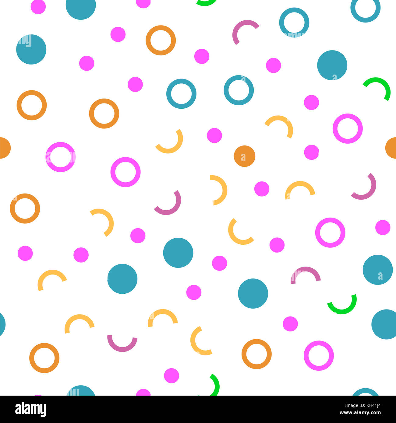 Colorful geometric seamless pattern on white background Stock Photo - Alamy