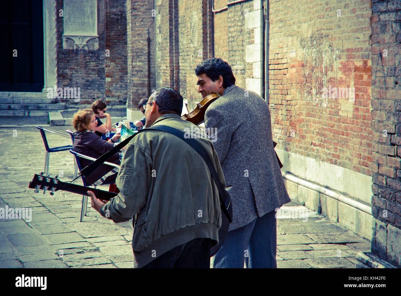 Street musicians in Venice, Italy Stock Photo Alamy