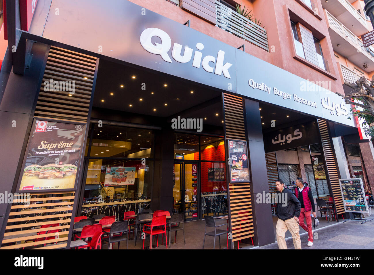 Quick Fast food restaurant, Marrakech, Morocco Stock Photo