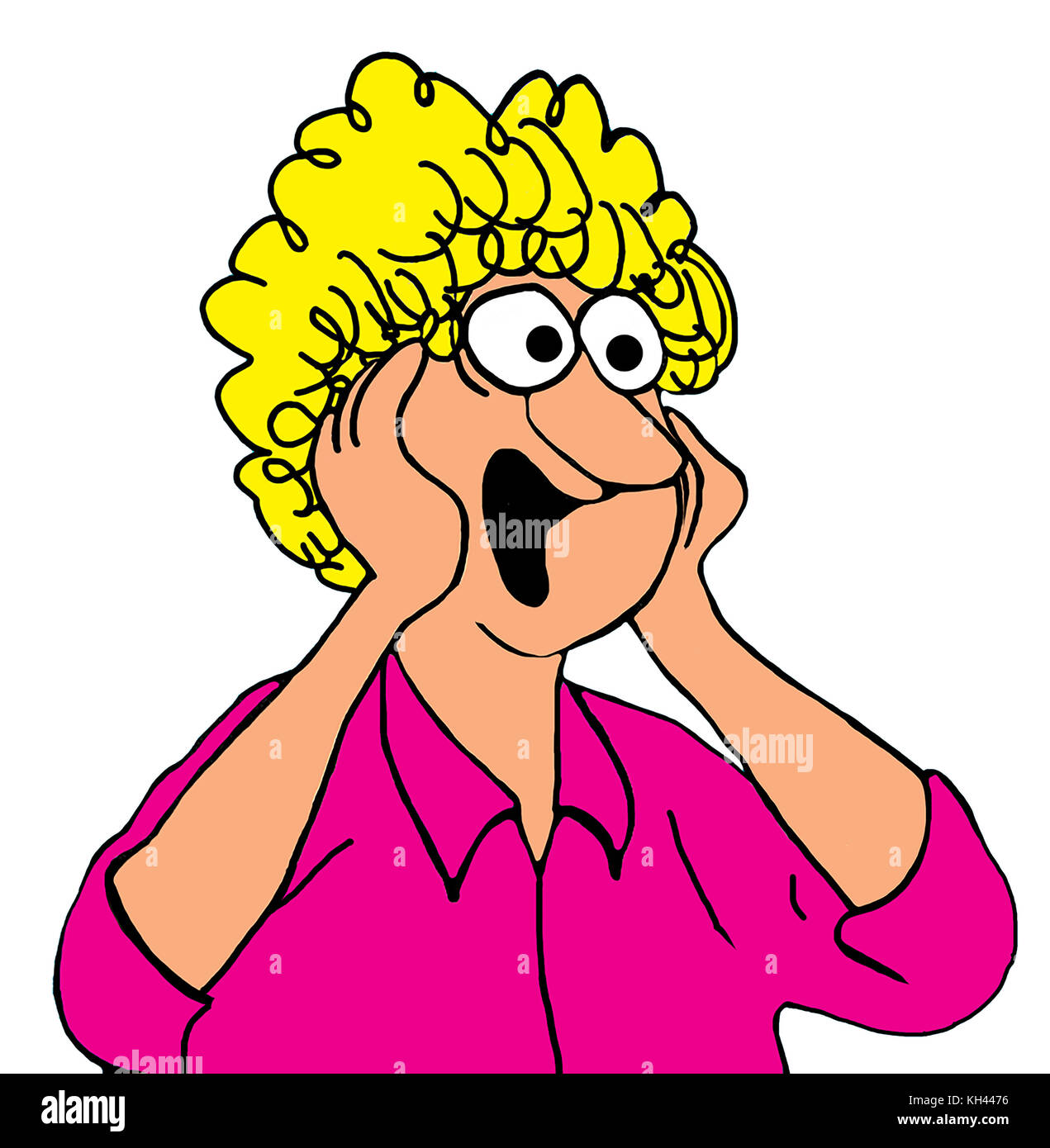 Cartoon Woman Screaming High Resolution Stock Photography and Images