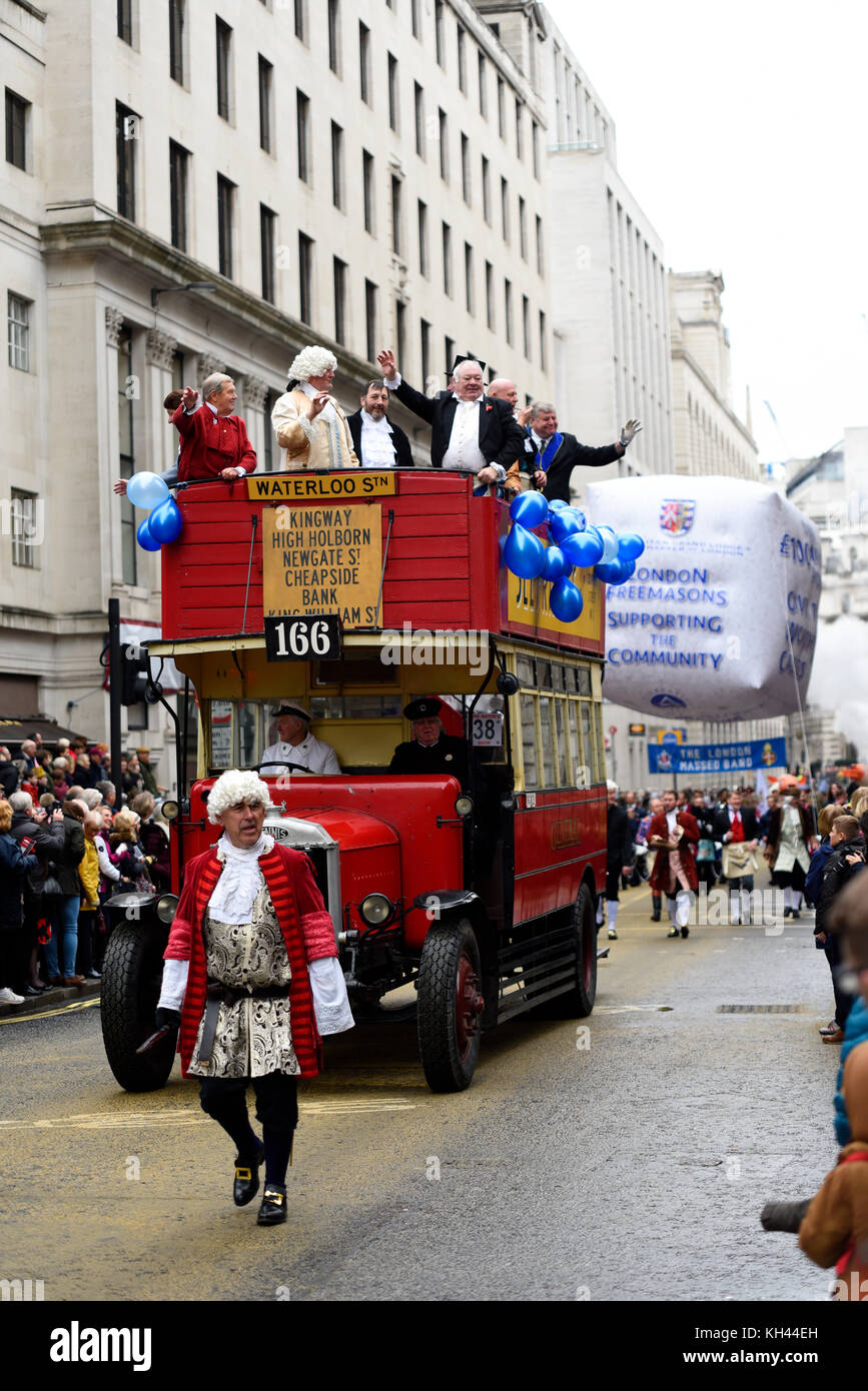 Metropolitan Grand Lodge of London Freemasons at the Lord Mayor's Show ...