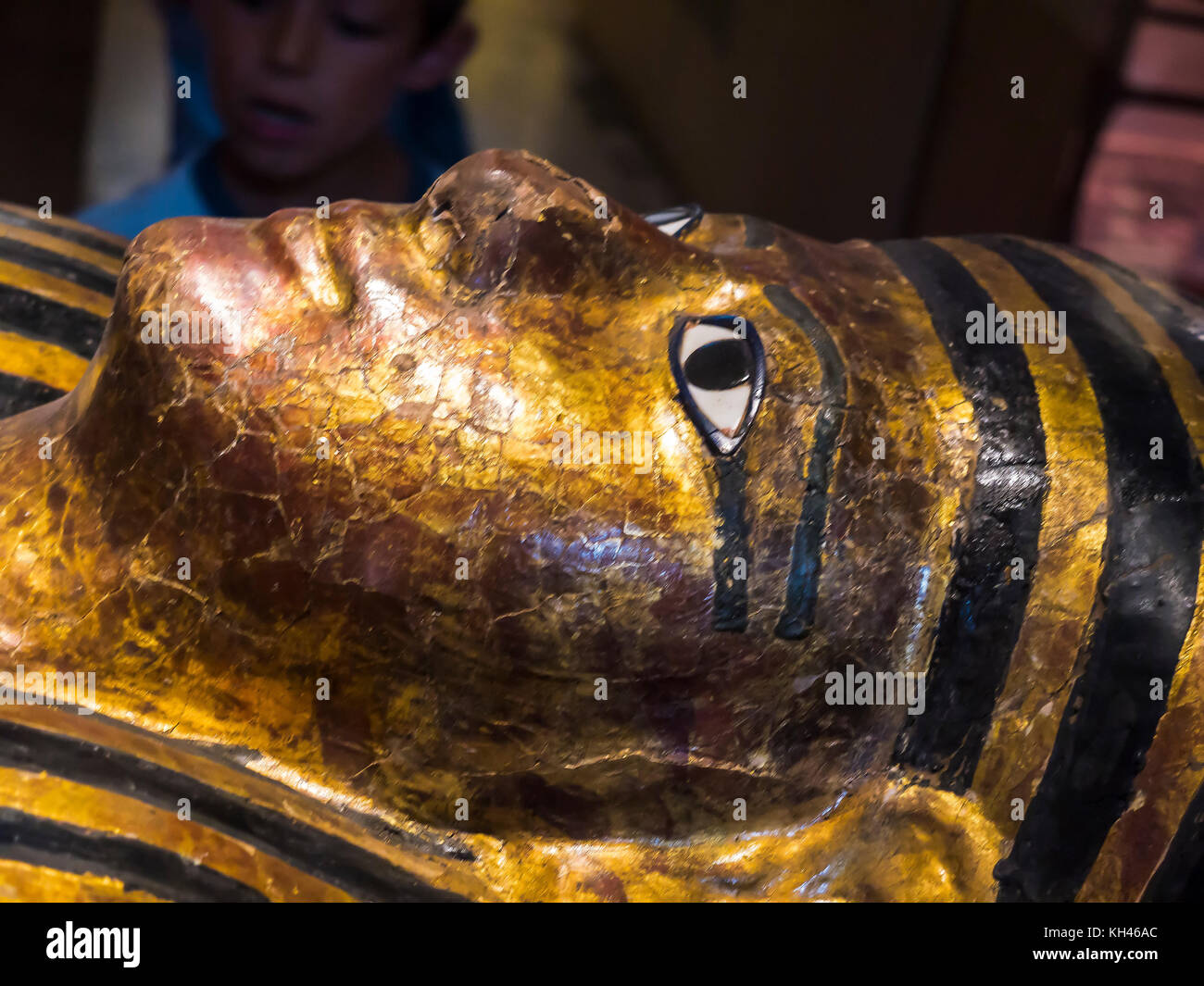 Exhibits in the world Famous Egyptian Museum in Turin the largest Egyptian collection outside