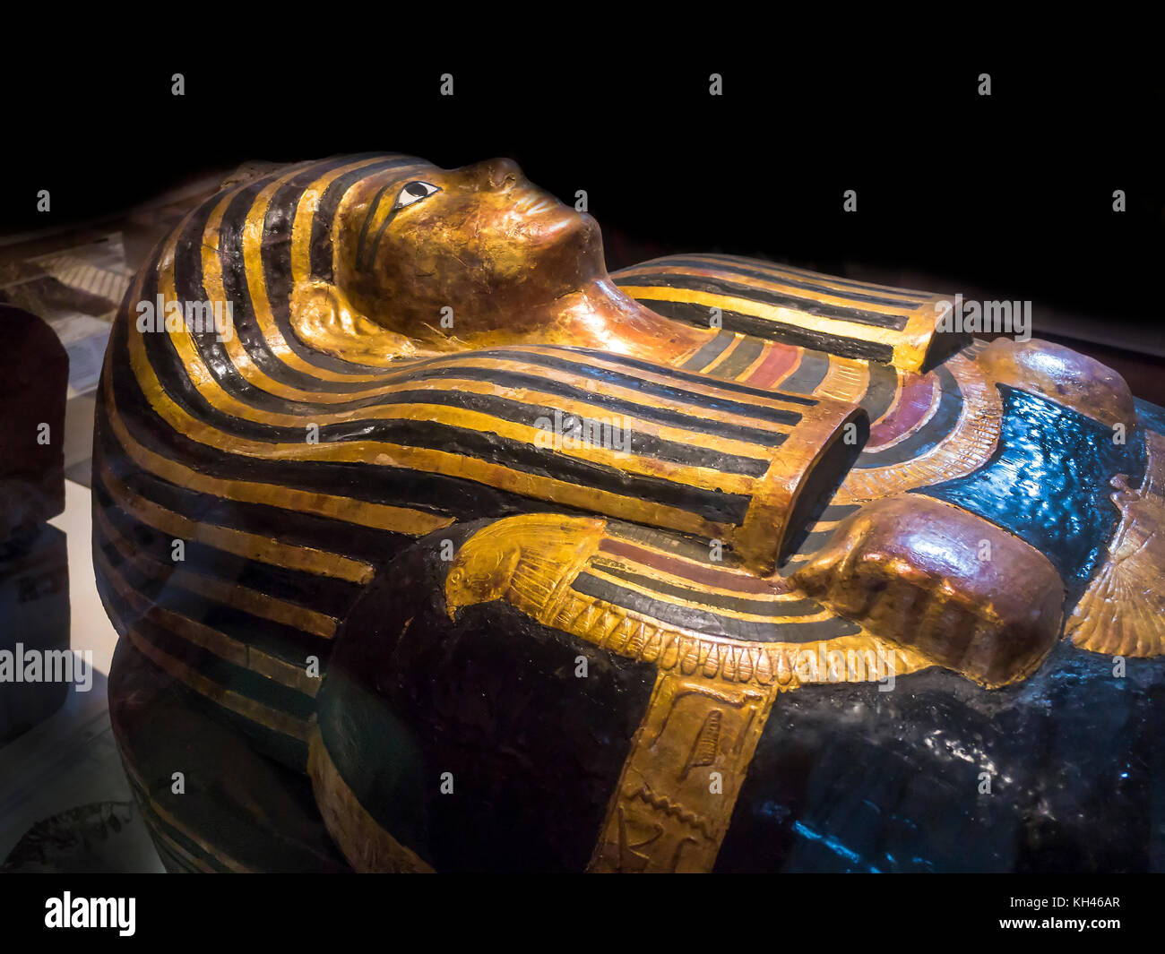 Exhibits in the world Famous Egyptian Museum in Turin the largest Egyptian collection outside