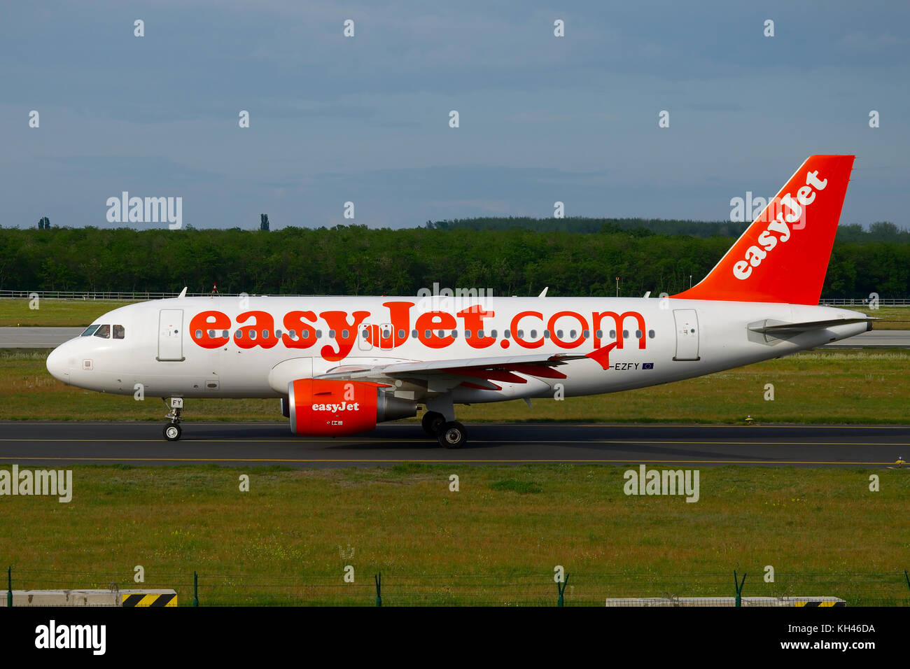 Plane taxiing Stock Photo