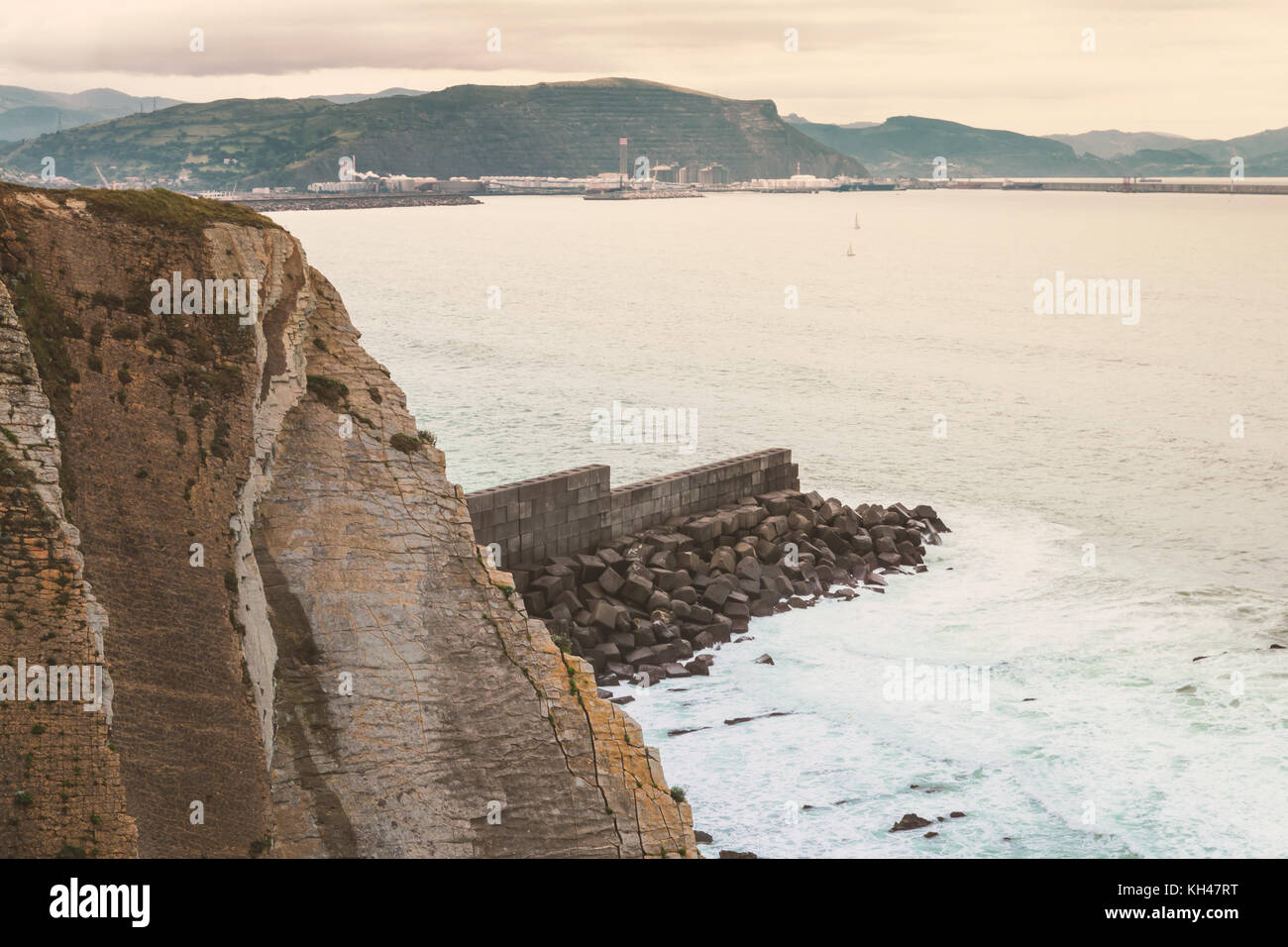 Atlantic ocean in Bilbao Stock Photo