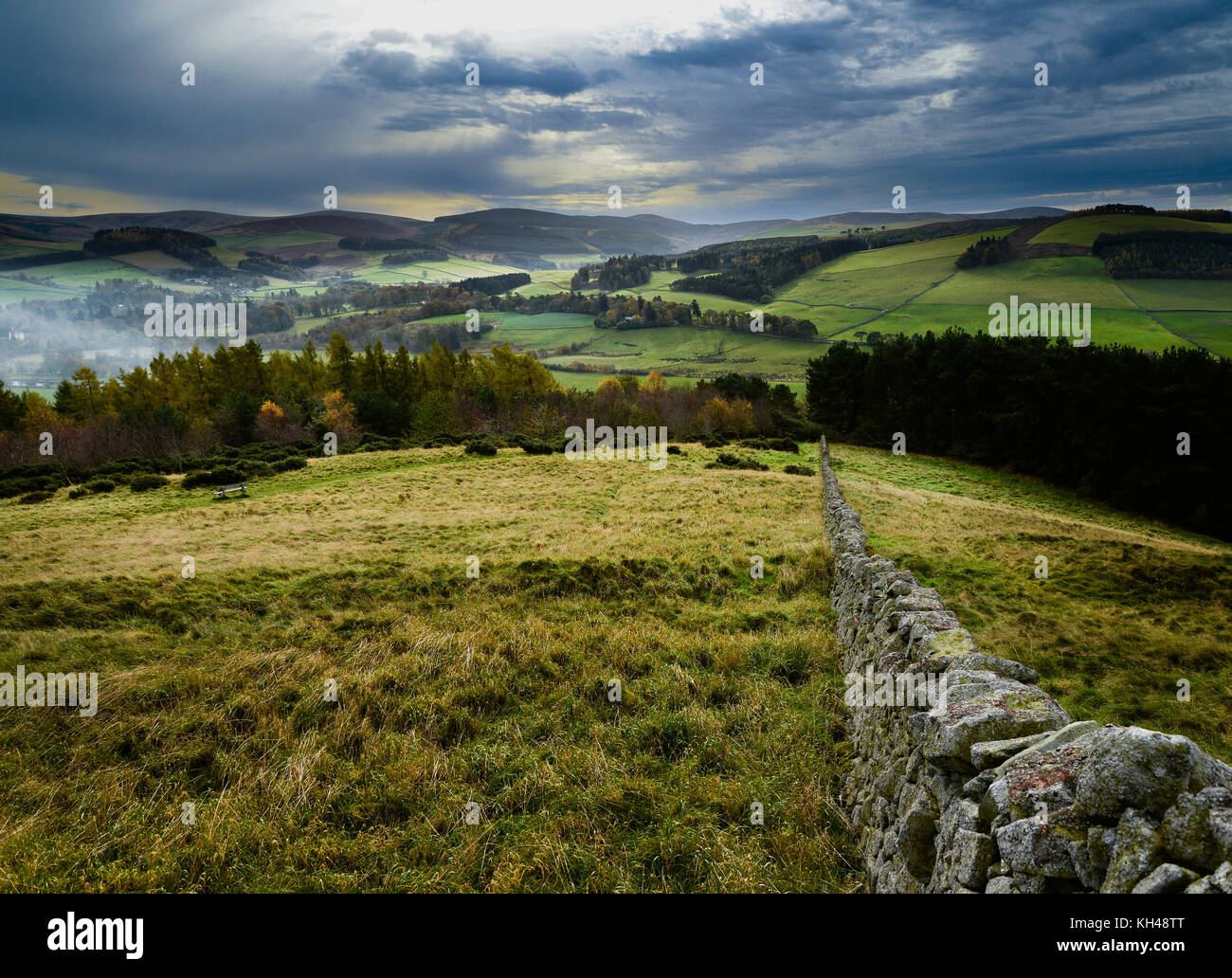 The Tweed valley at Innerleithen Stock Photo Alamy
