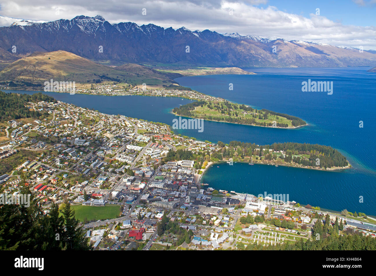Queenstown and the Remarkables Stock Photo