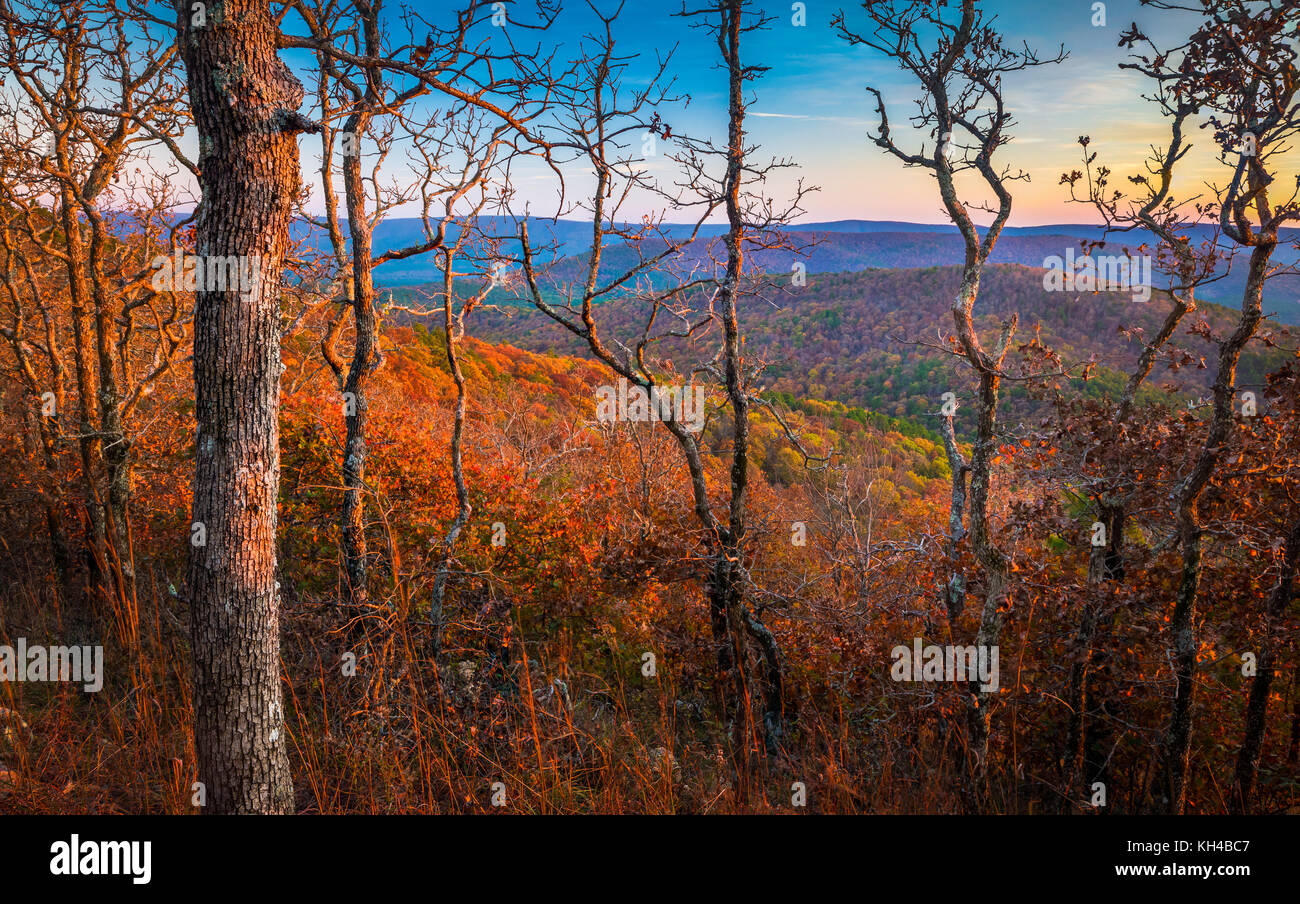 The Talimena Scenic Drive is a National Scenic Byway in southeastern Oklahoma and extreme western Arkansas. Stock Photo