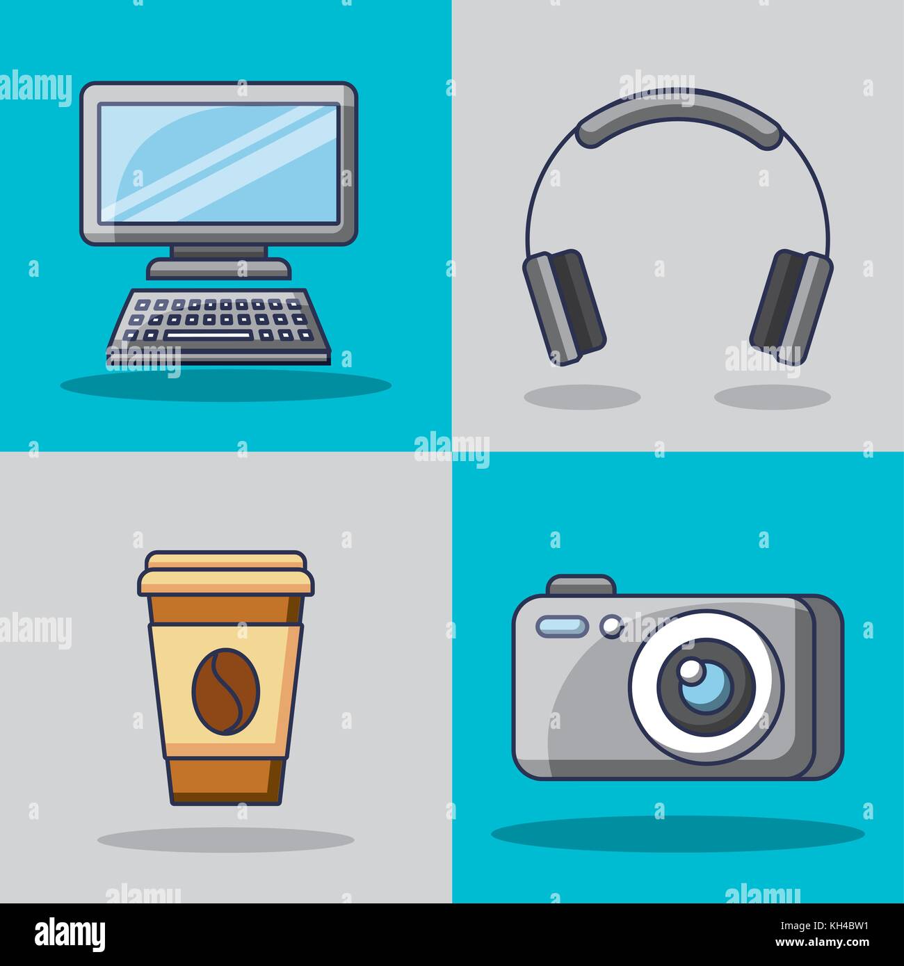 collection gadgets technology innovation modern Stock Vector Image ...