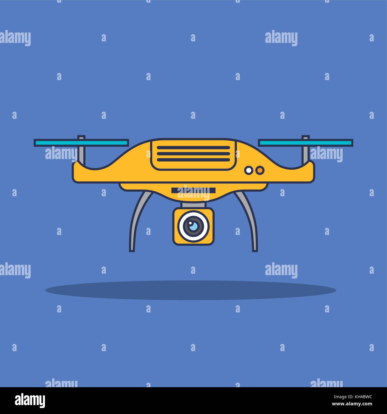 drone technology aerial surveillance vision vehicle remote control device sign Stock Vector