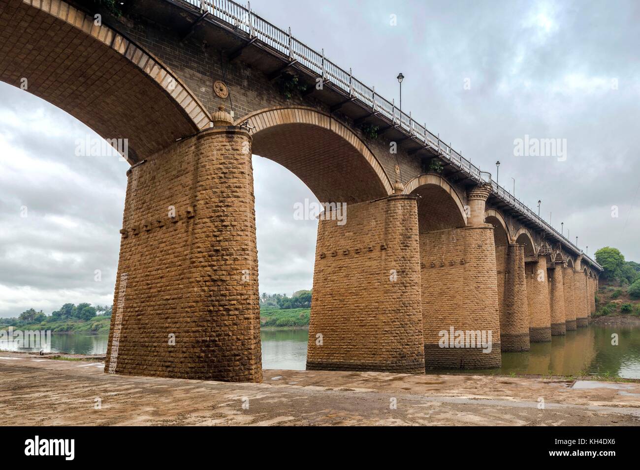 Irwin Bridge on Krishna River, Sangli, Maharashtra, India, Asia Stock Photo