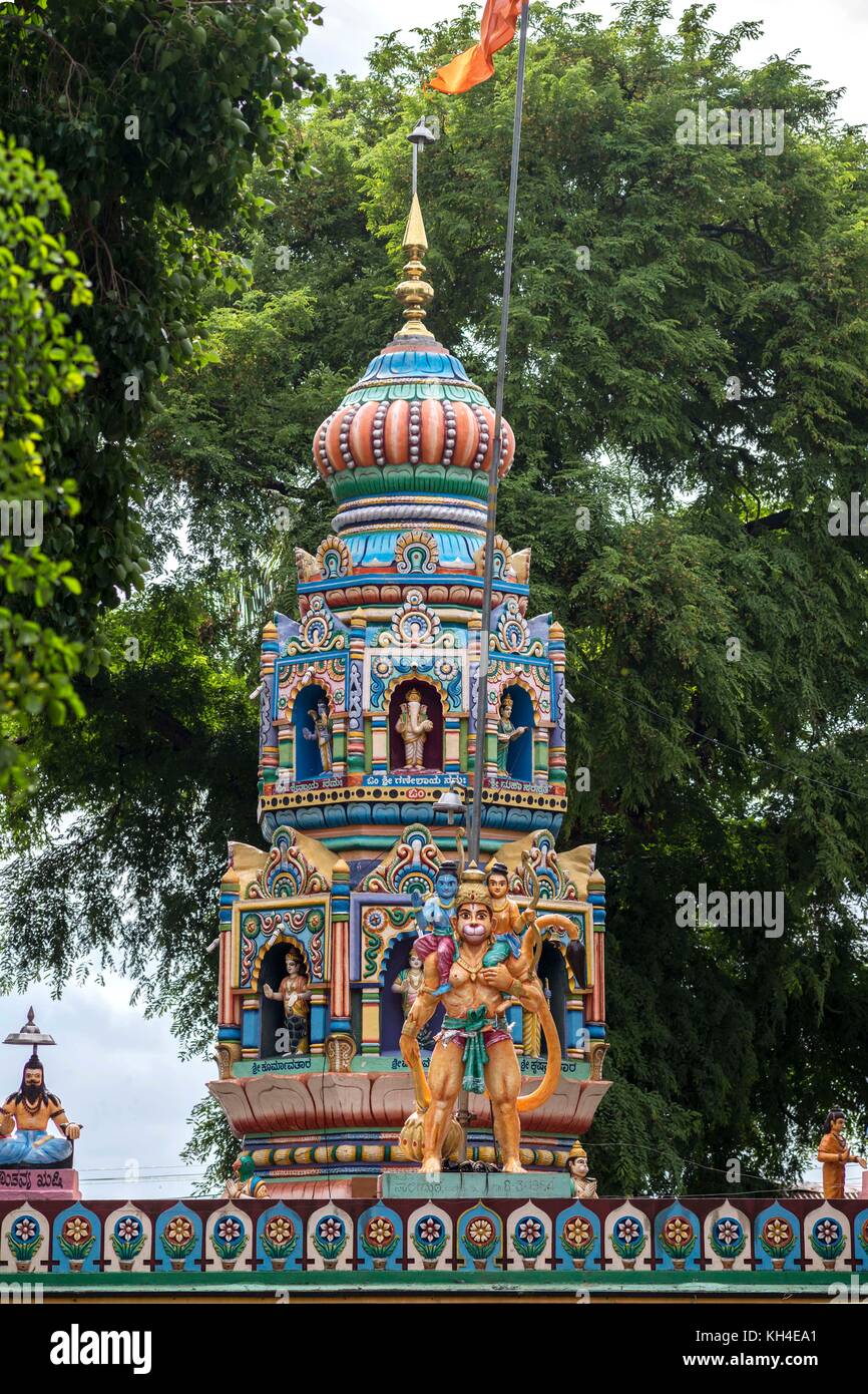 anjaneya temple, khavatakoppa, karnataka, India, Asia Stock Photo