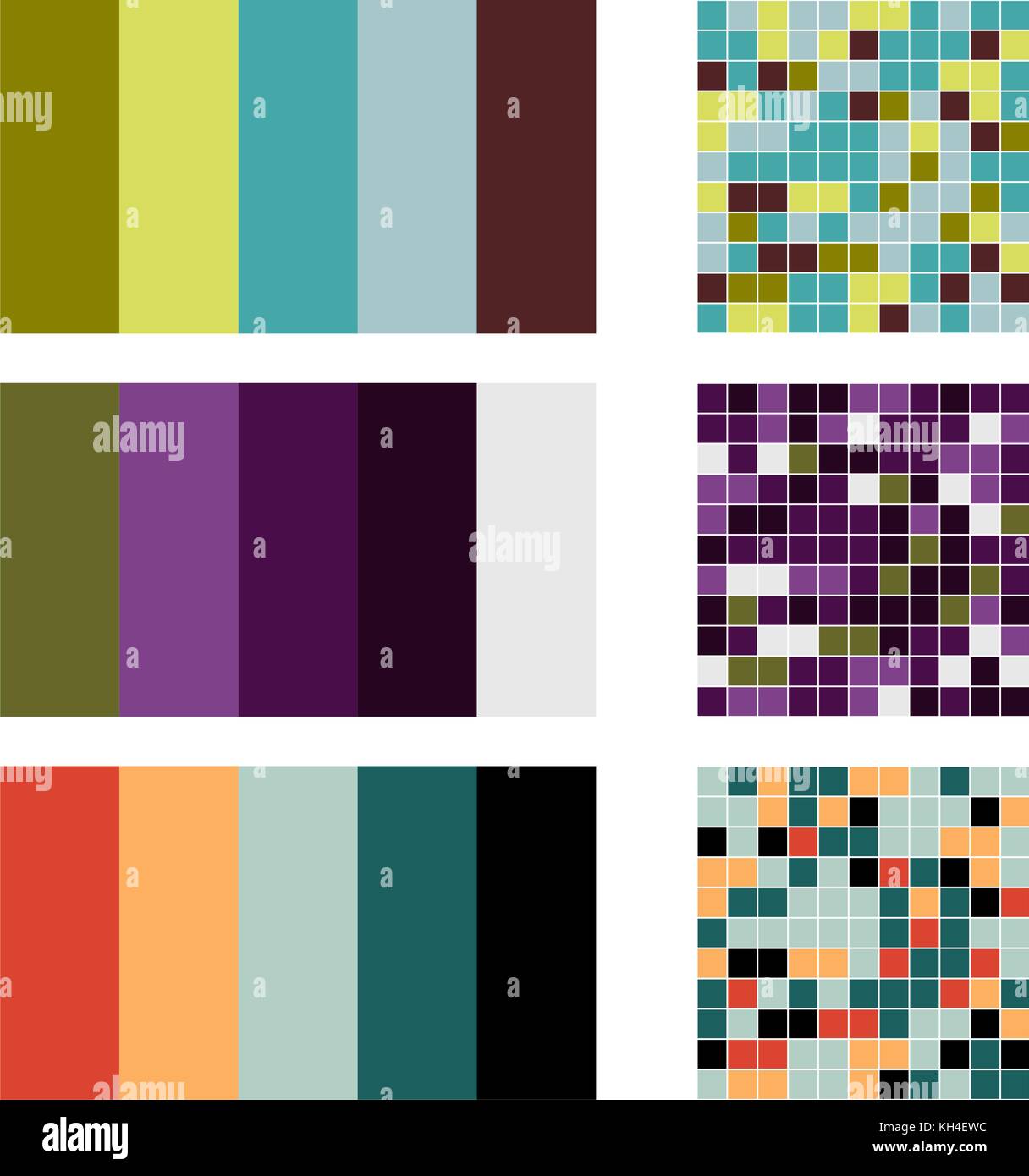 color palette set background. Harmony color combos spectrum Stock Vector
