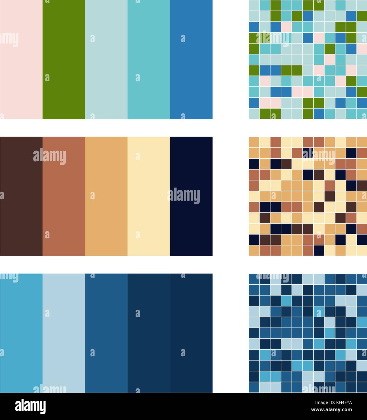 color palette set background. Harmony color combos spectrum Stock Vector