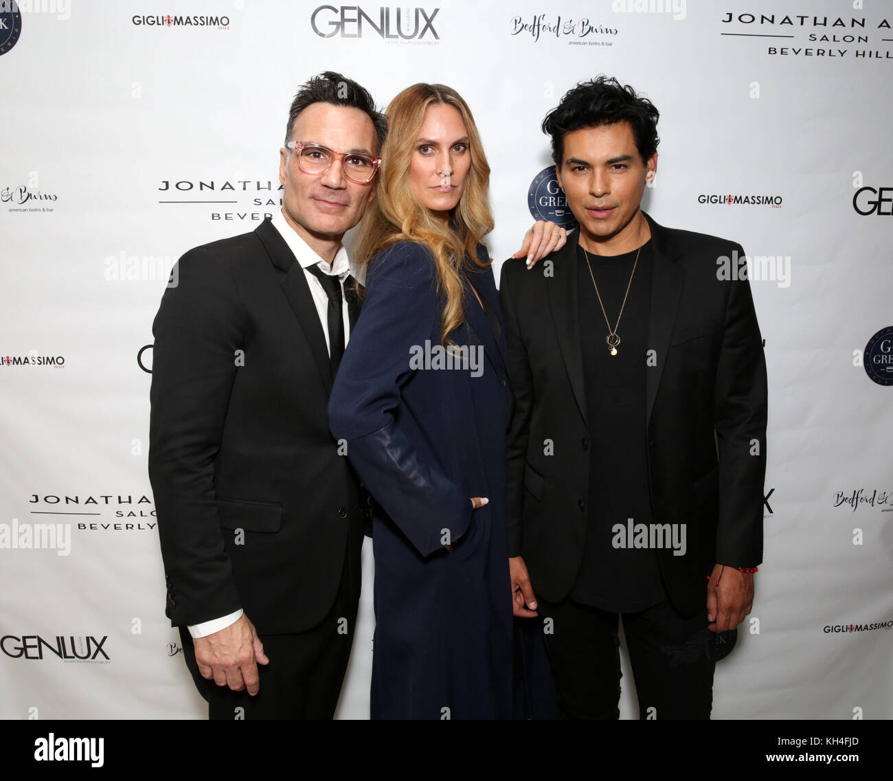 Celebrities attend Jonathan Antin Salon Opening hosted by Genlux at Jonathan Antin in Beverly Hills  Featuring: Jonathan Antin, Rochelle Goodrick, Michael Solis Where: Los Angeles, California, United States When: 12 Oct 2017 Credit: Brian To/WENN.com Stock Photo