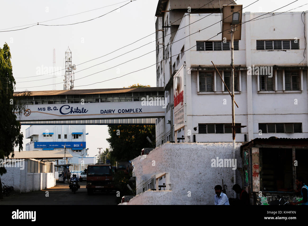 Chitale milk dairy factory building, sangli, Maharashtra, India, Asia