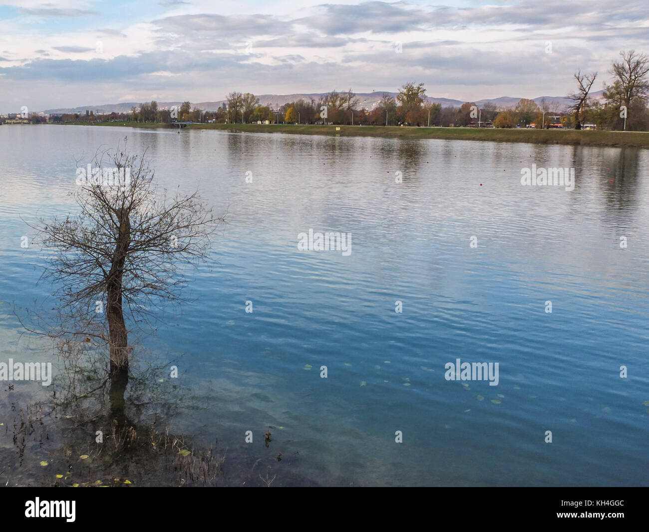Jarun Lake in Zagreb (Croatia) Stock Photo