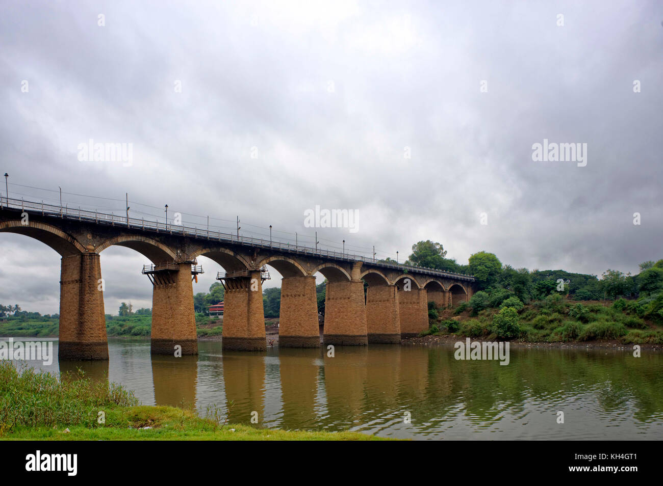 Irwin bridge on Krishna river, sangli, Maharashtra, India, Asia - stp 259643 Stock Photo