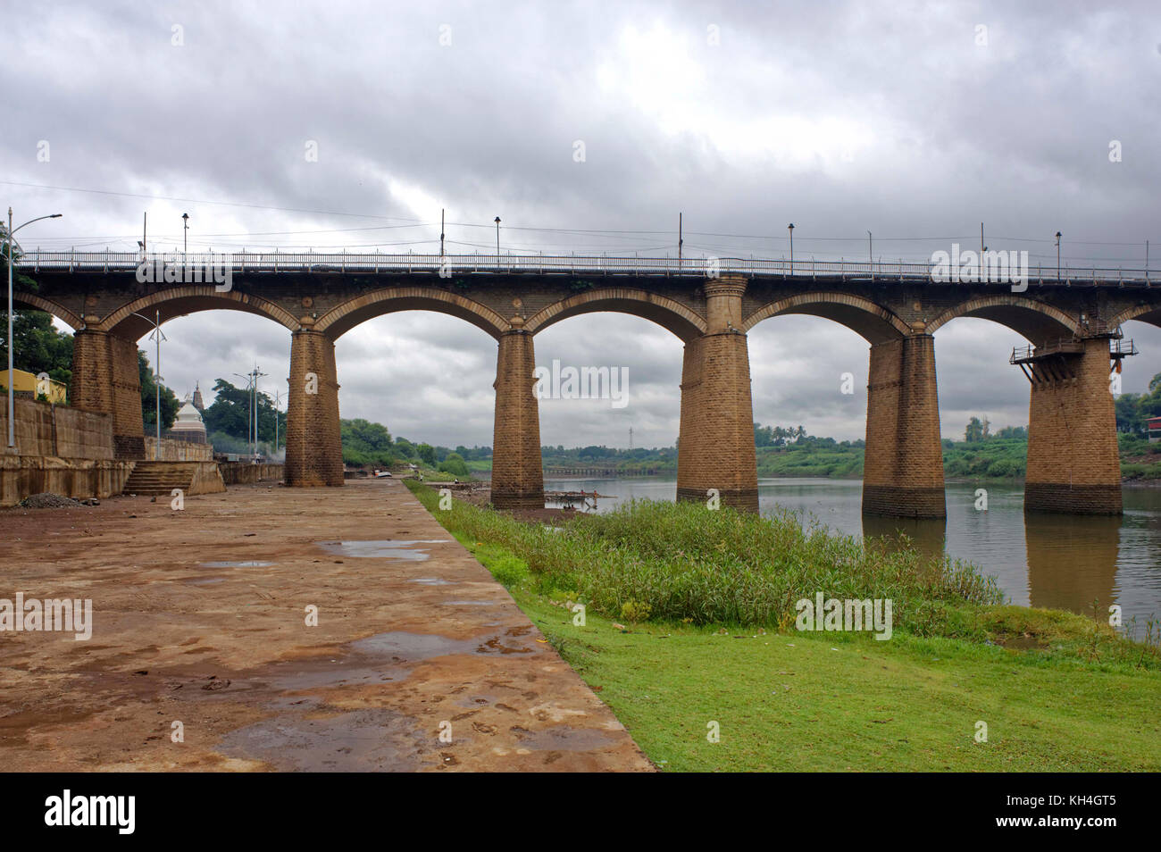 Irwin bridge on Krishna river, sangli, Maharashtra, India, Asia - stp 259644 Stock Photo