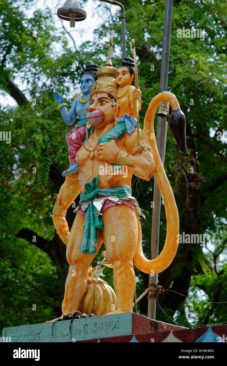 hanuman statue, anjaneya temple, belagavi, karnataka, India, Asia Stock