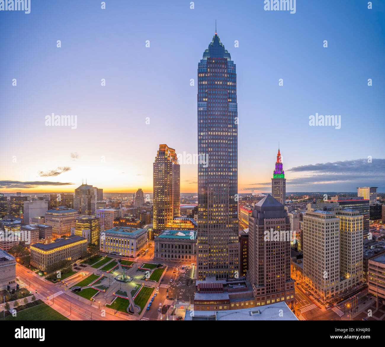 Cleveland, Ohio, USA downtown city skyline. Stock Photo