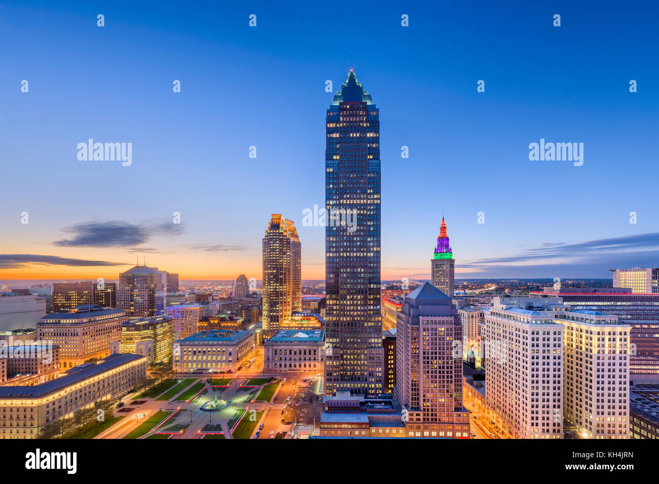 Cleveland, Ohio, USA downtown city skyline. Stock Photo