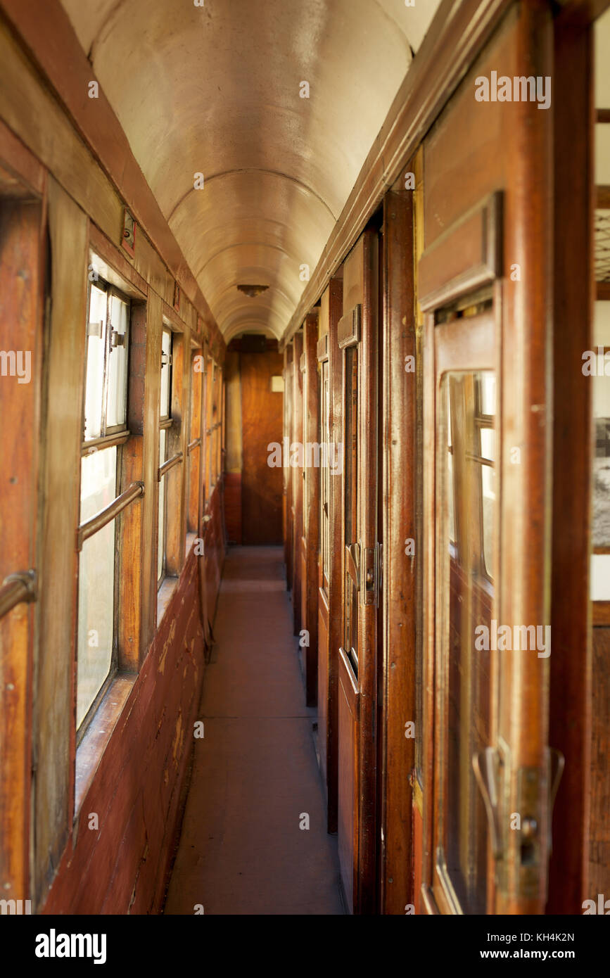 Interior Of A Heritage Railway Carriage Stock Photo Alamy