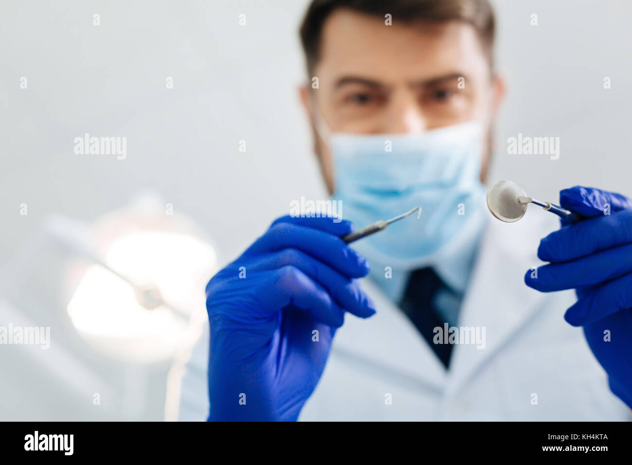 Professional dentist at work Stock Photo Alamy