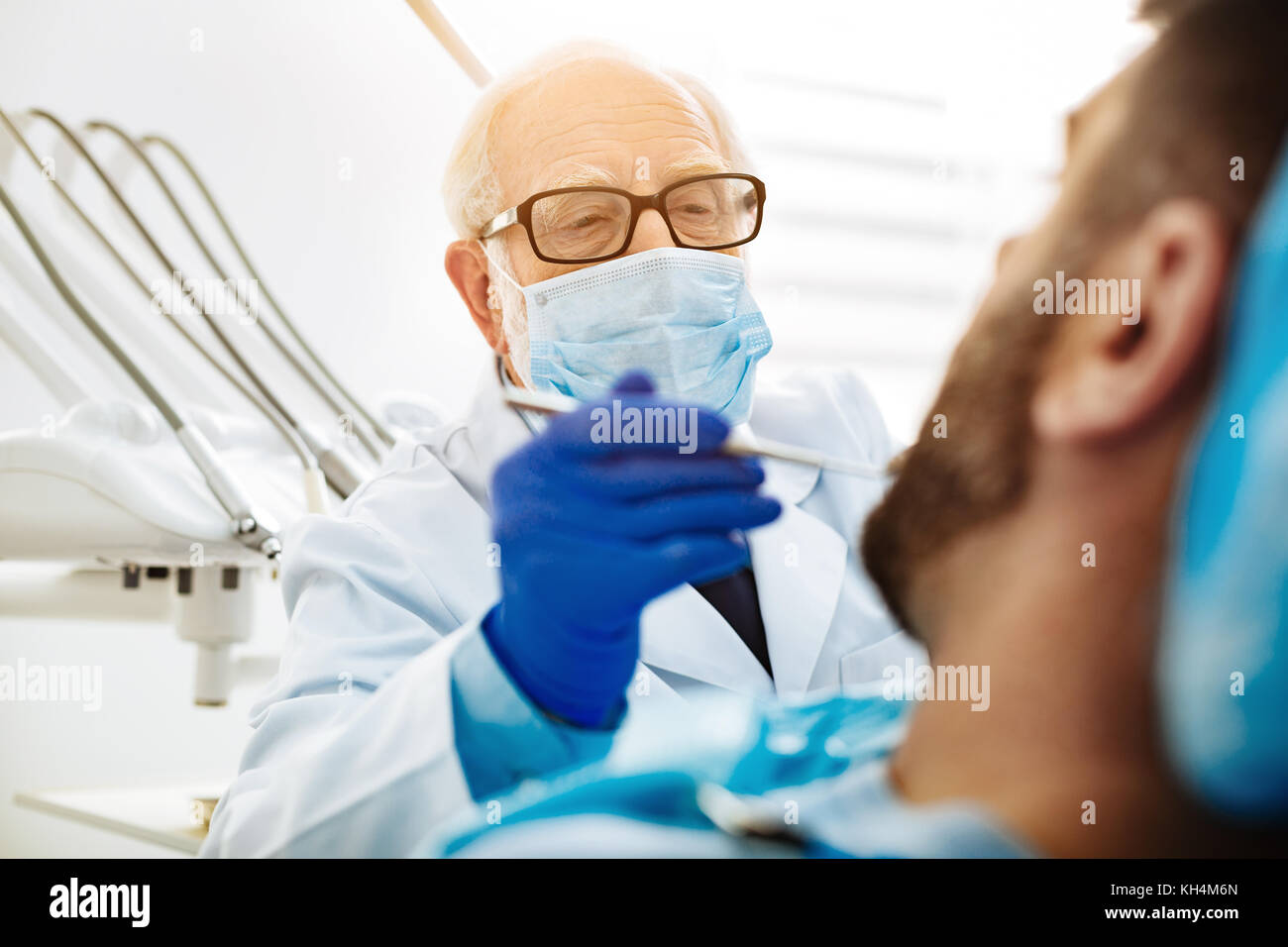Close up of professional dentist with a mask Stock Photo Alamy