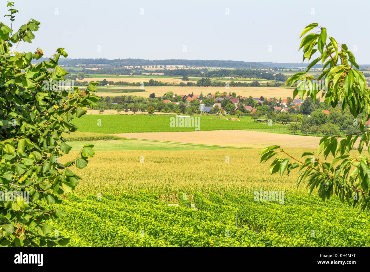 rural agricultural high angle view of Hohenlohe, a area in Southern