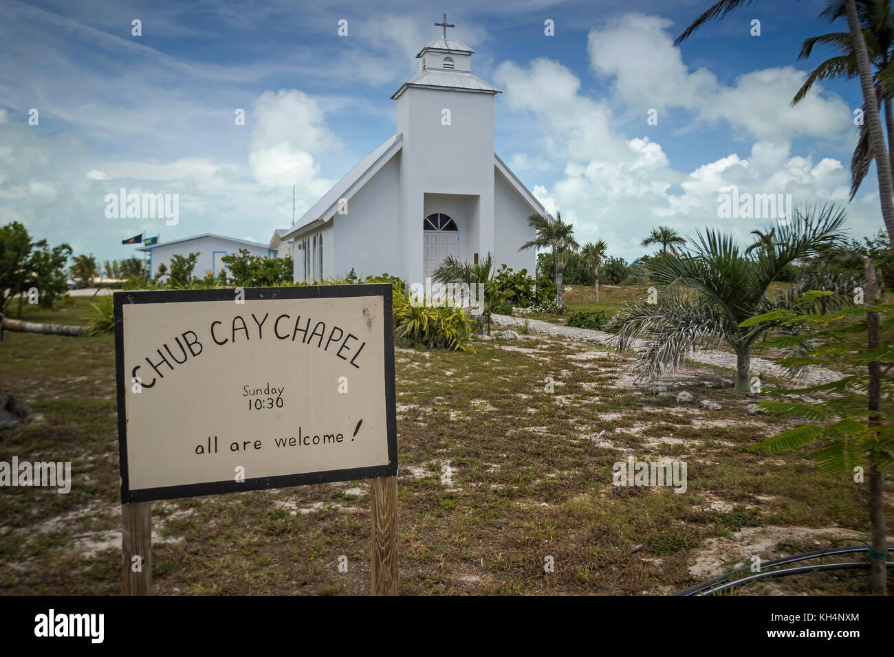Chub Cay Chapel, Berry Islands, Bahamas Stock Photo