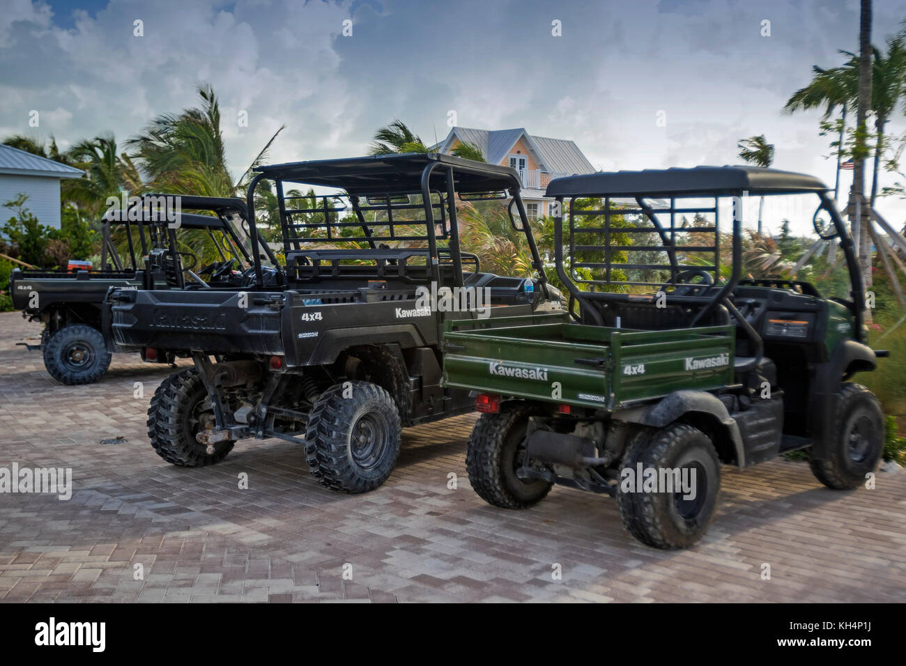 4 wheel drive golf carts for transportation Stock Photo