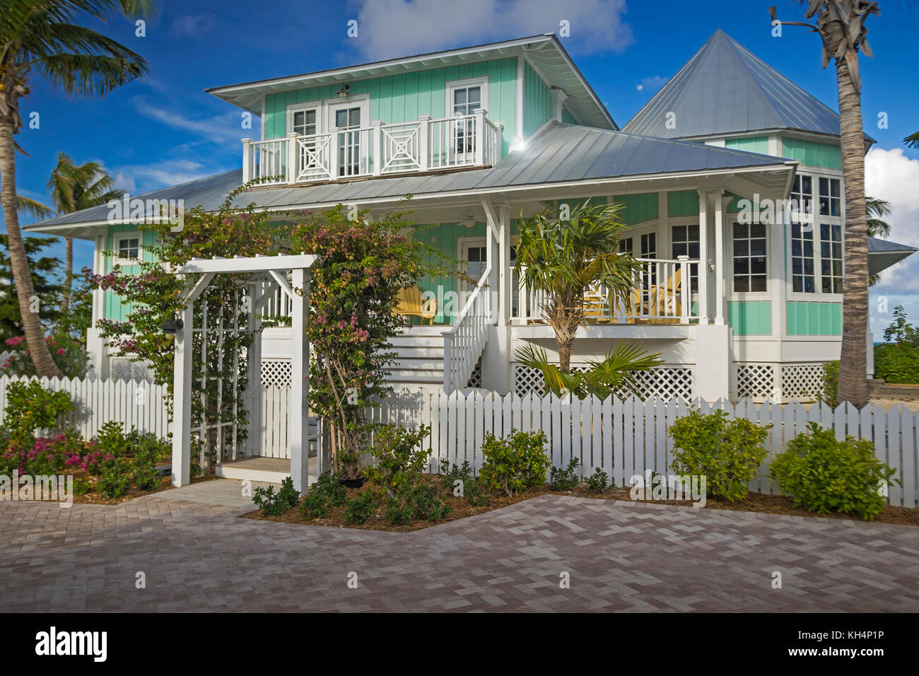 Bahamian Island House Stock Photo