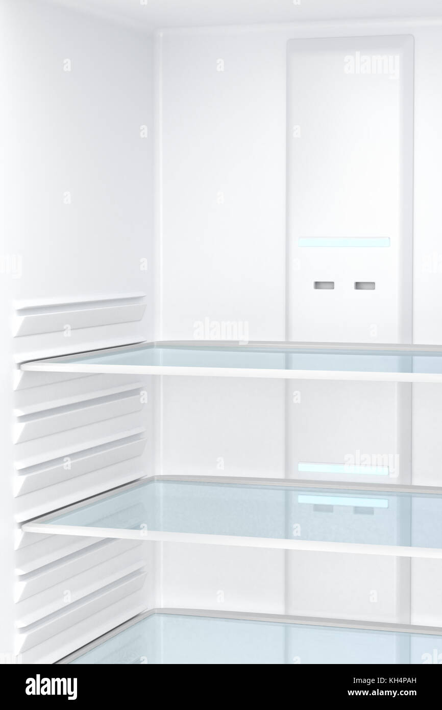 Inside view of an empty fridge Stock Photo Alamy