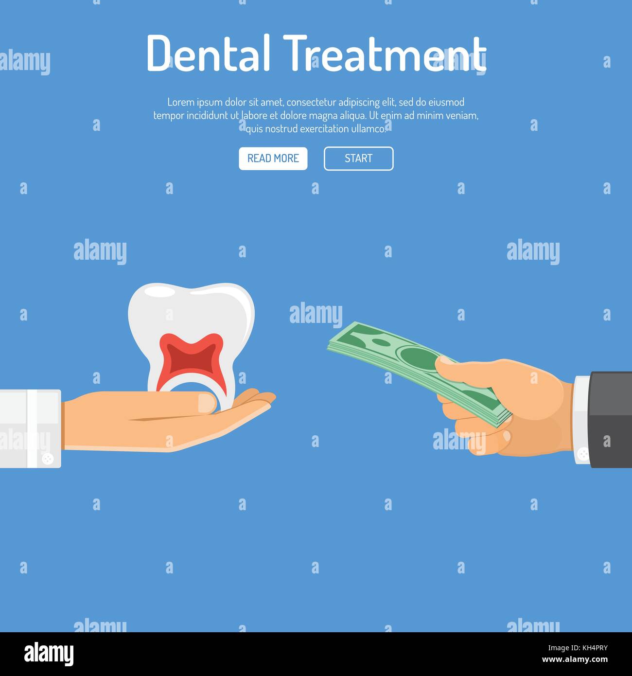 Dental Treatment Concept Stock Vector Image & Art - Alamy