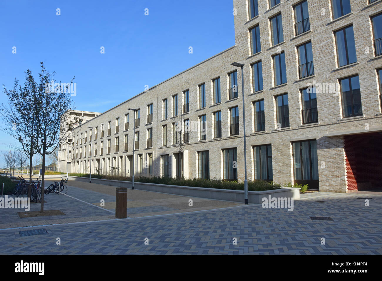 Modern blocks of flats in the new development of Eddington North West