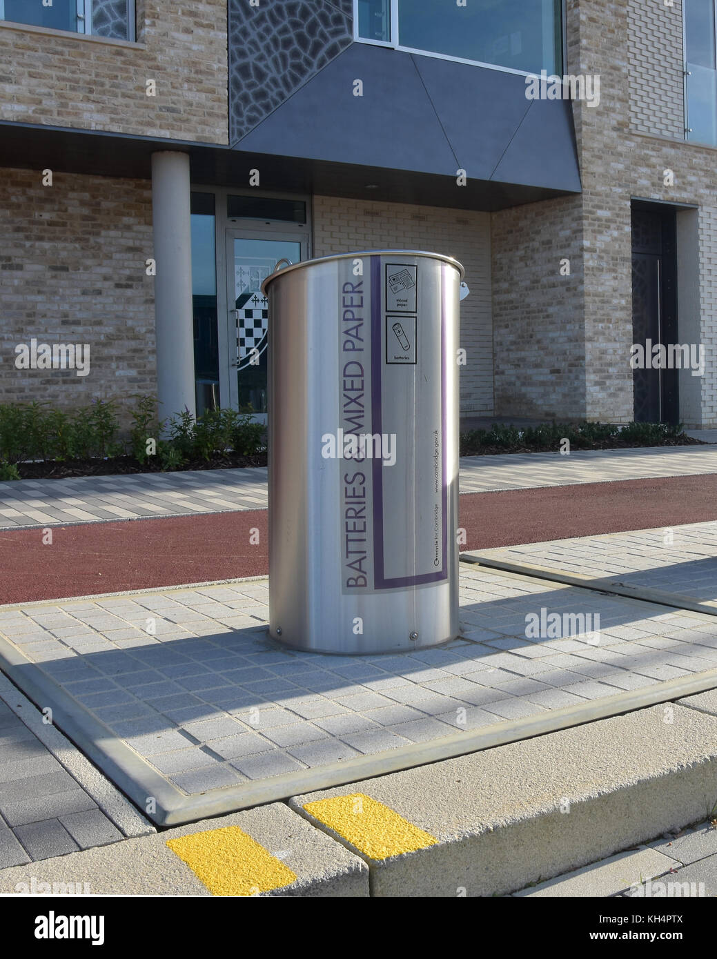 Unique kerb side recycling bins where material is stored underground