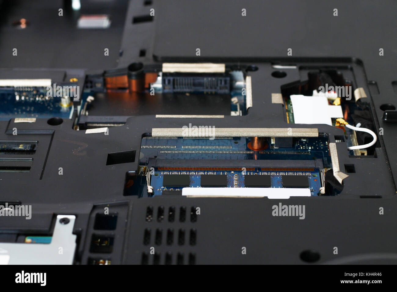 Hand push RAM is changing for Laptop computer,Repair concept Stock ...