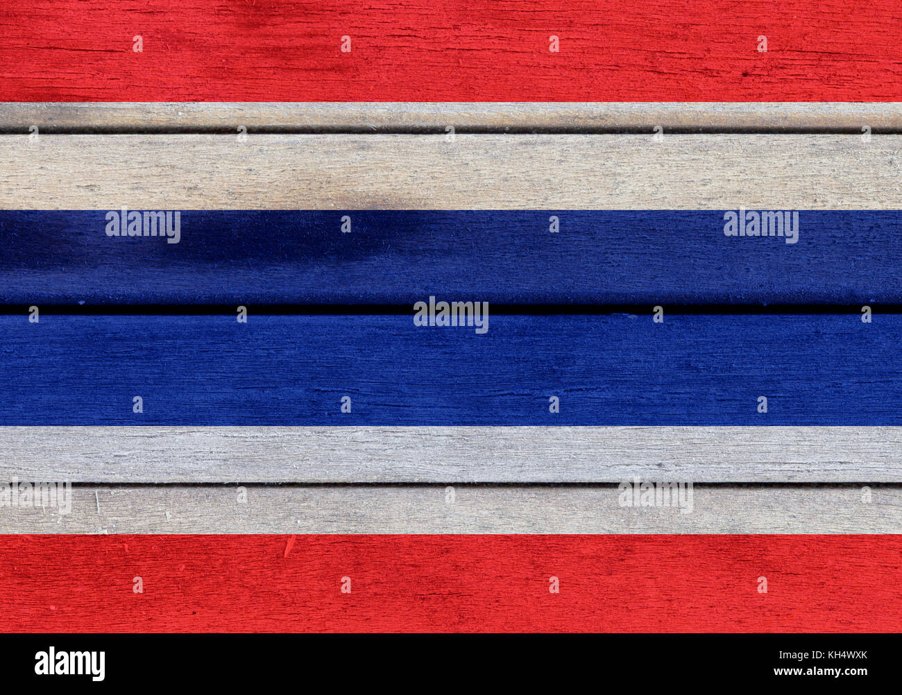 Illustration of Thailand flag over a wood surface Stock Photo - Alamy