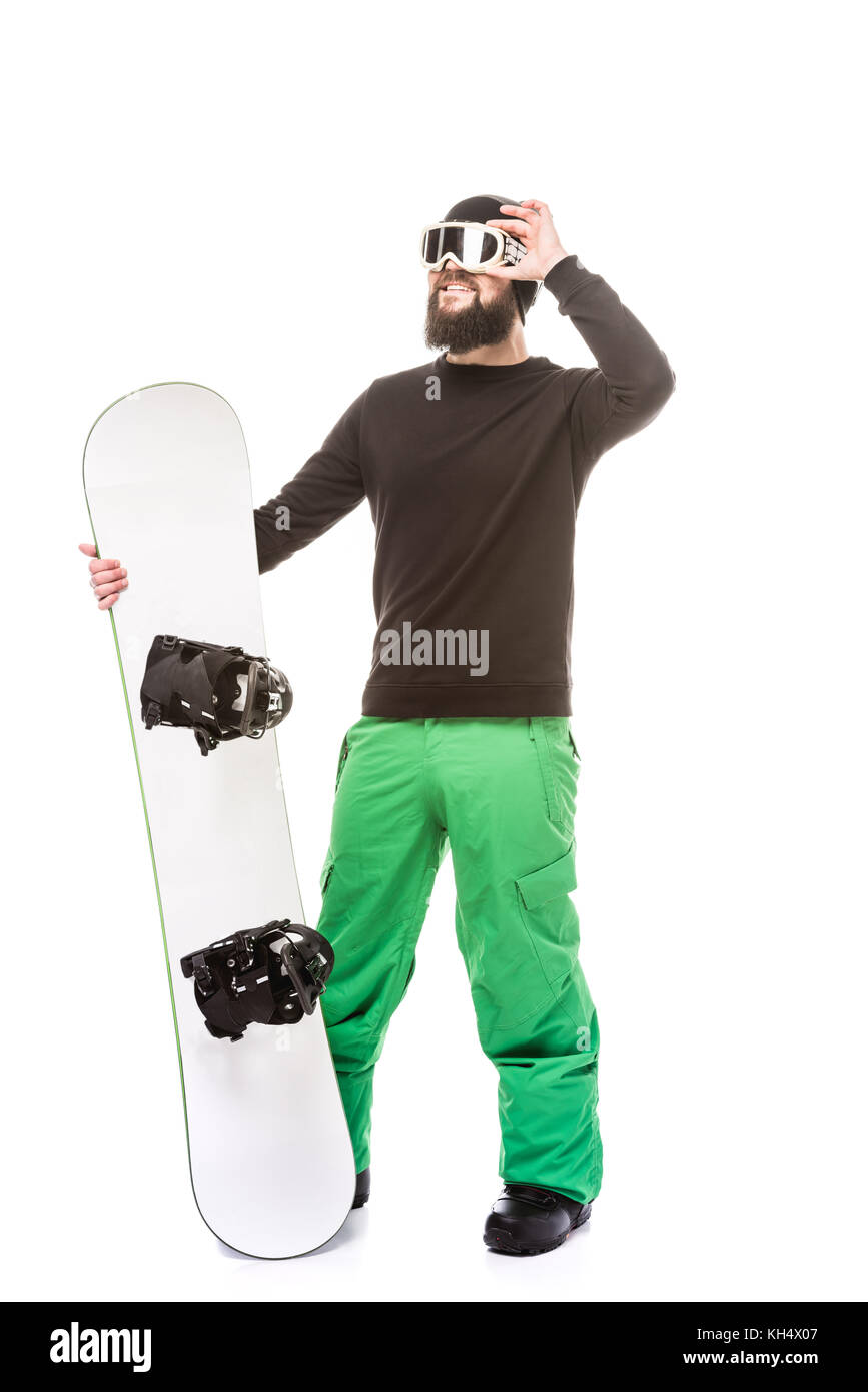 young man with snowboard Stock Photo - Alamy