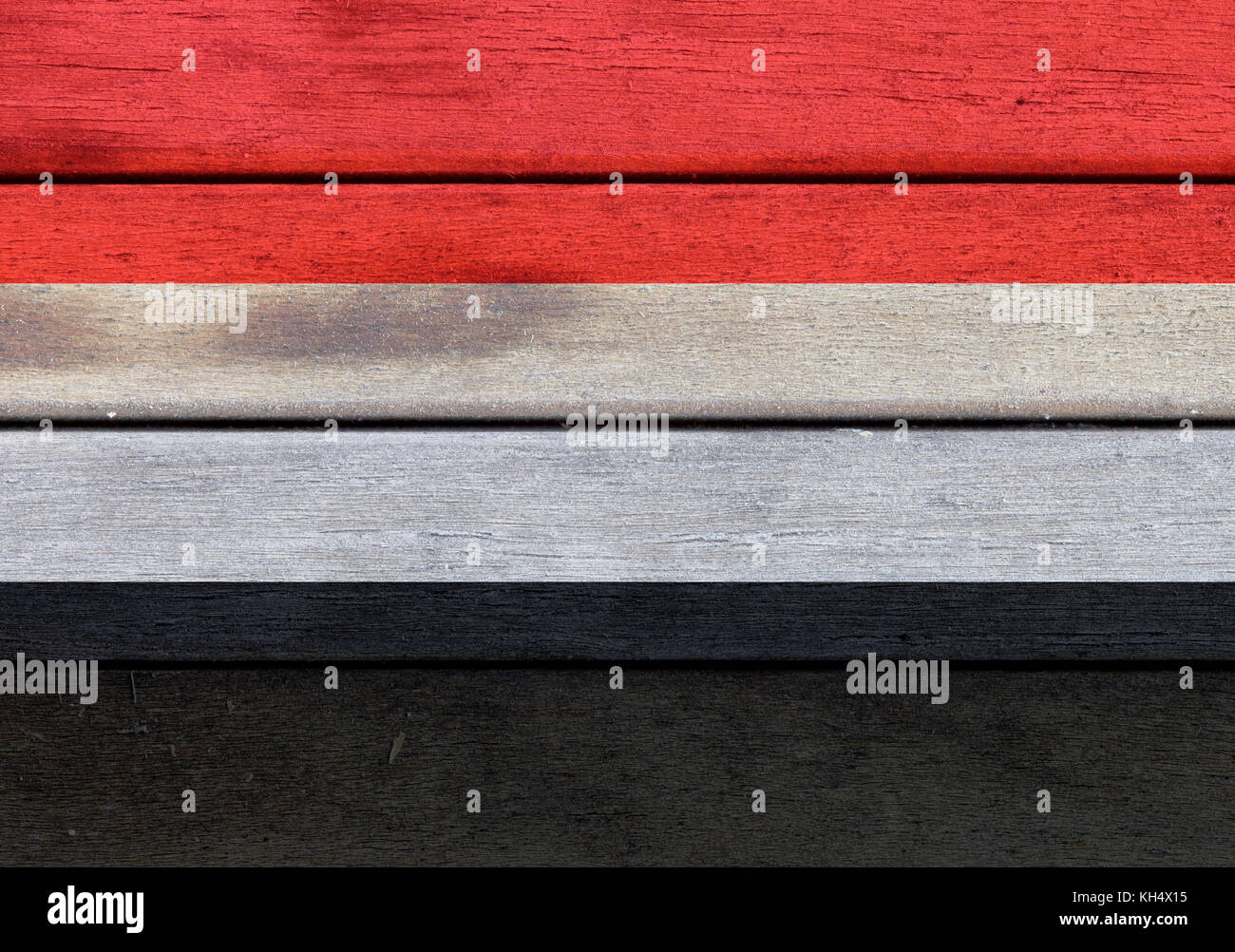 Illustration of Yemen flag over a wood surface Stock Photo - Alamy