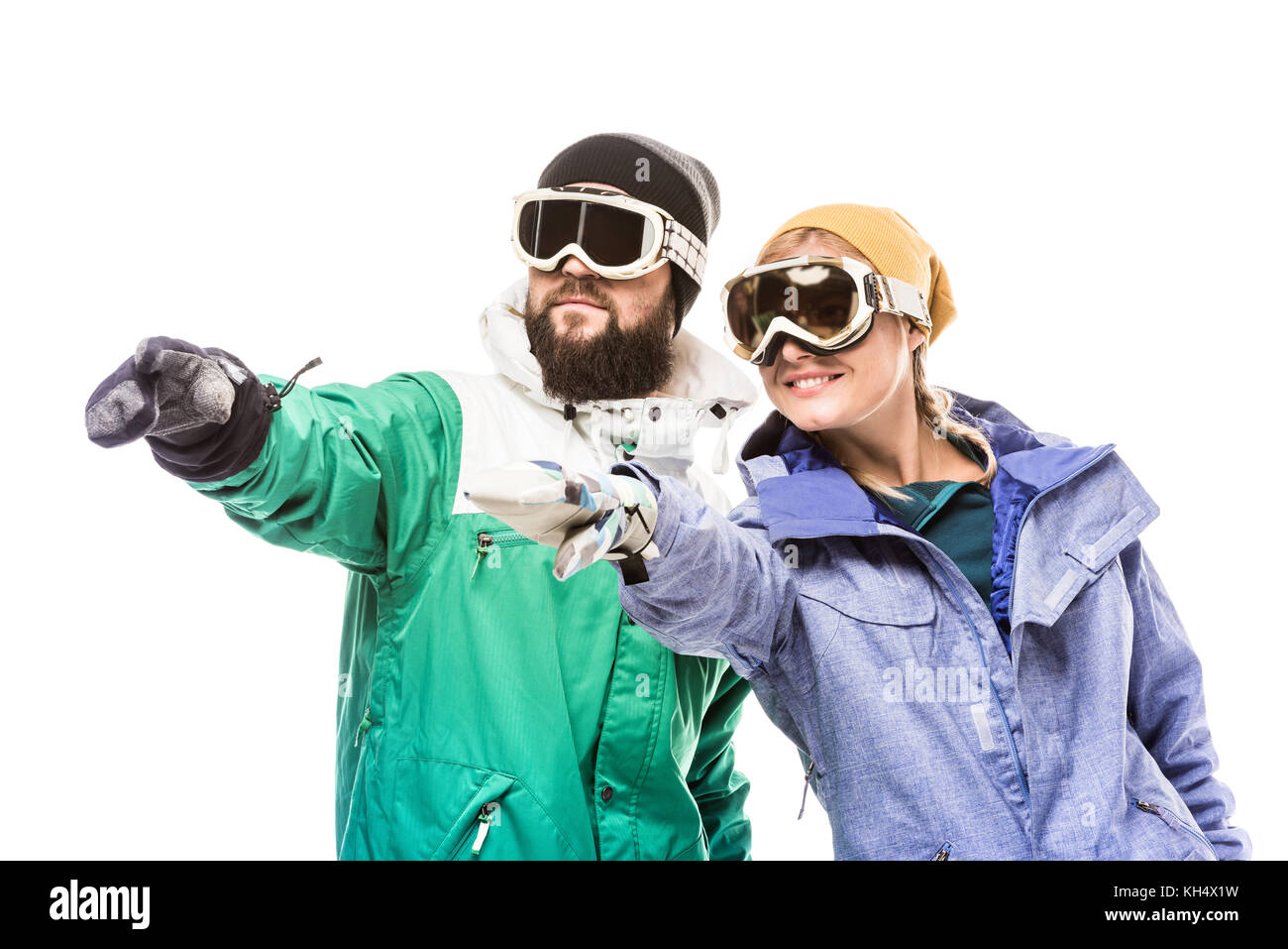 snowboarders in snowboarding glasses Stock Photo Alamy