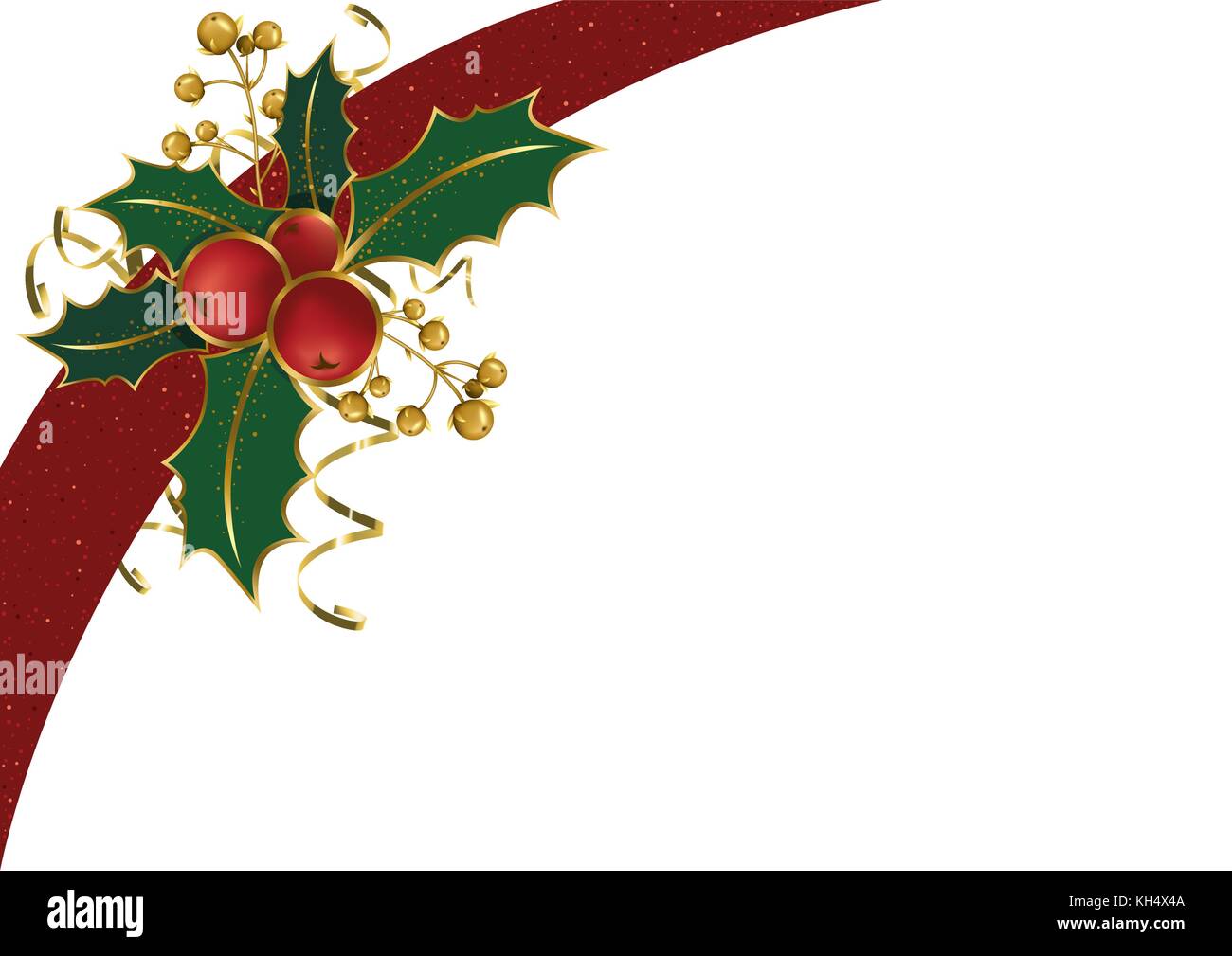 Christmas Background with Holly Stock Vector Image & Art - Alamy