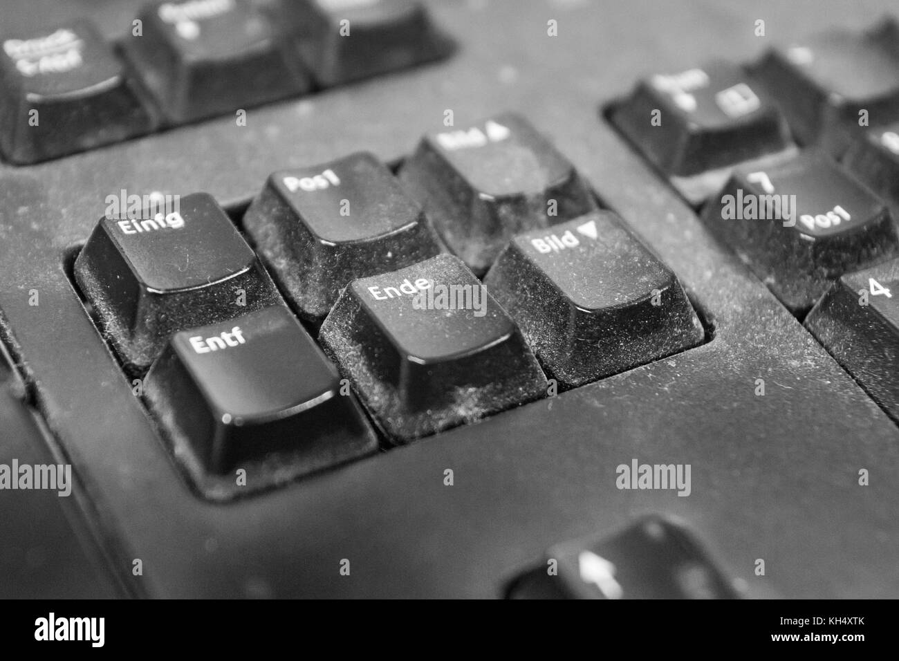 verstaubte Computer Tastatur Stock Photo
