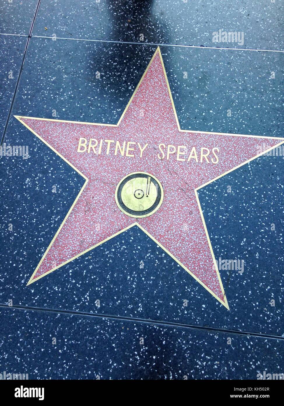 Hollywood, California - July 26 2017: Britney Spears Hollywood walk of fame star on July 26, 2017 in Hollywood, CA. Stock Photo